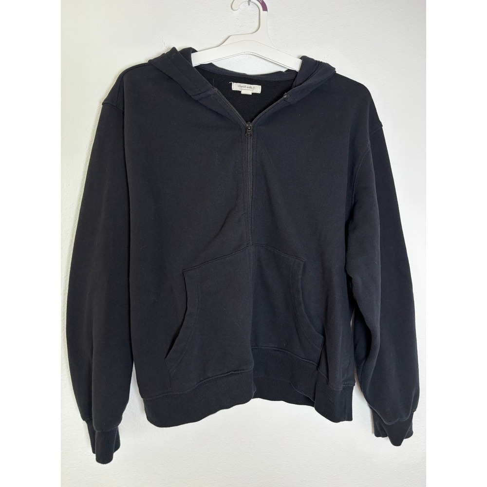 Aeropostale Cloud Soft Quarter Zip Hoodie Black Fleece Sweatshirt XS